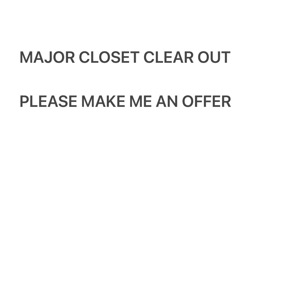 CLOSET CLEAR OUT